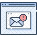 Wireframe Do Site Alerta De Mensagem Alerta De Email Ícone