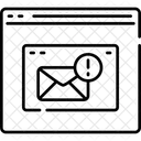 Wireframe Do Site Alerta De Mensagem Alerta De Email Ícone