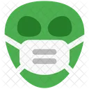 Alien Emoji With Face Mask Emoji Icon