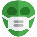 Alien Emoji With Face Mask Emoji Icon