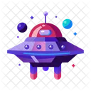 Alien Ufo Spacecraft Astronautics Icon