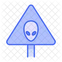 Alien Warning Sign  Icon