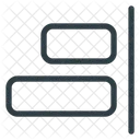 Aligner Objet Droite Icône