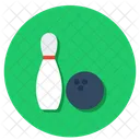 Alley Pins Bowling Ball Hitting Pins Icon