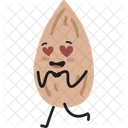 Almond Cute Bean Seed Icon