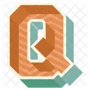 Q Buchstabe Grossbuchstabe Symbol