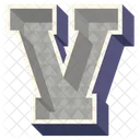 V Letter Capital Icon