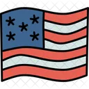 American Usa Flag Icon