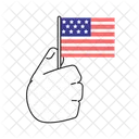 Flag Hand Us Holiday American Flag Hand Symbol