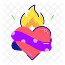 Emoji De Corazon Tatuaje De Corazon Fuego De Amor Icono