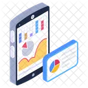 Datos En Linea Analisis De Datos Analisis Movil Icono