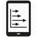 Analyse Mobile Graphique Telephone Intelligent Icône