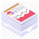 Analytics Papers Business Documents Business Reports Icône