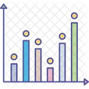 Analytics Data Visualization Line Chart アイコン