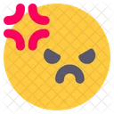 Angry Angry Face Emoticon Icon