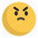 Angry Unhappy Face Icon