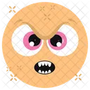 Angry Emoticon Horror Emotion Emoji Icon