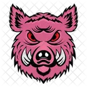 Pig Mascot Pig Face Angry Pig Icon