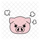 Pig Angry Sullenness Icon