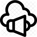 Anuncio Na Nuvem Computacao Em Nuvem Notificacao Na Nuvem Ícone