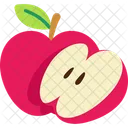 Apple With Half Cut  Icon