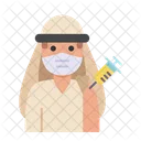 Arabian Man Vaccination  Icon