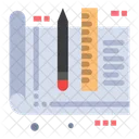 건축가 디자인 계획 청사진 아이콘