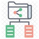 Estructura De Datos Red De Documentos Documentos Compartidos Icono