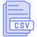 Csv File Duotono Linea Icono Icono