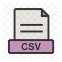 Csv Archivo Extension Icono