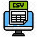 Archivo csv  Icono