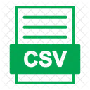 Archivo Csv Csv Tipo Icono