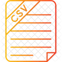 Archivo de valores separados por comas  Icono