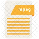 MPEG Archivo Formato Icono