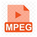 MPEG Archivo Extension Icono