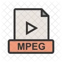 MPEG Archivo Extension Icono