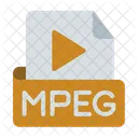 Mpeg Archivo Extension Icono