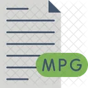 Archivo De Video Mpeg Mpg Archivo Icono