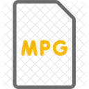 Archivo De Video Mpeg Icono