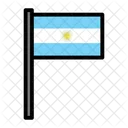 Argentinien Land Flagge Symbol