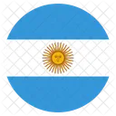 Argentinien Flagge Kreis Symbol