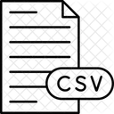 Arquivo De Valores Separados Por Virgula Ícone