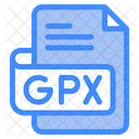 Gpx Documento Arquivo Ícone