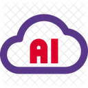 Artificial Intelligence Cloud  Icon