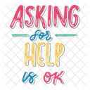 Asking for help is ok  Icon