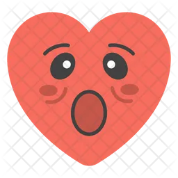 Astonished Heart Emoji Emoji Icon