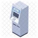 ATM 기계 현금 자동 입출금기 ATM 아이콘