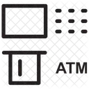 ATM 기계 현금 아이콘
