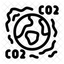 Atmospheric Pollution Carbon Dioxide Greenhouse Gas 아이콘