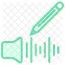 Audio Editing Duotone Line Icon アイコン